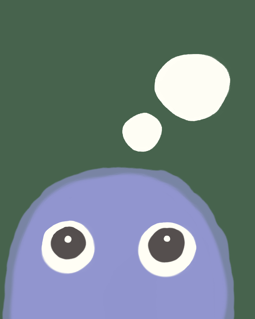 Little guy with thought bubble